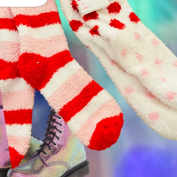 Cozy Chenille Sock Bundle Striped Polka Dot - Picture 2 of 2